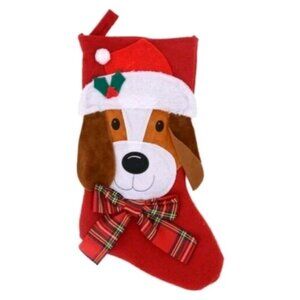 New 17" Christmas Stocking Cute Dog Design Holiday Decor Dog Mom Dad Gift